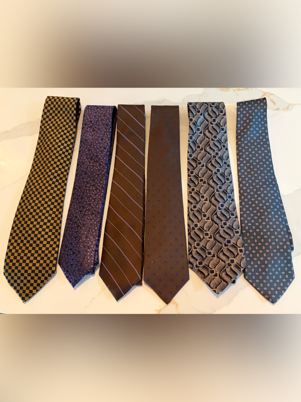 Vintage Men’s Designer Tie Lot of 6